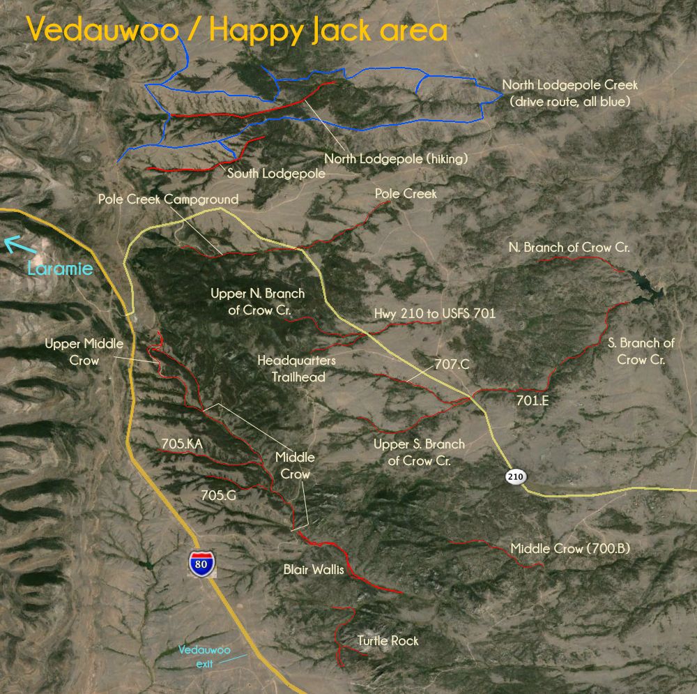 Map: Vedauwoo / Happy Jack area
