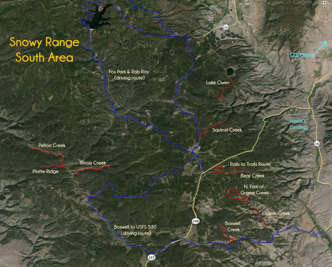 Map: Snowy Range South Area